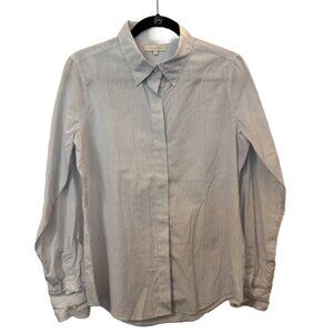 Ann Mashburn Mini Grid Button Down Blouse - Size M